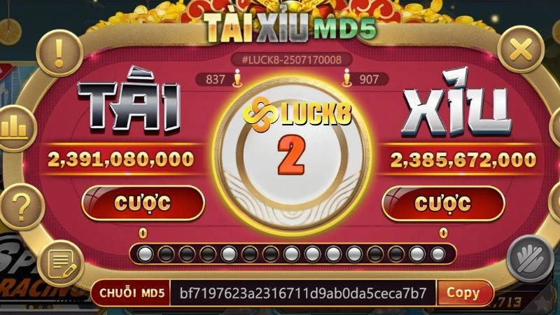 Mẹo chơi tài xỉu MD5 được chia sẻ từ chuyên gia LUCK8